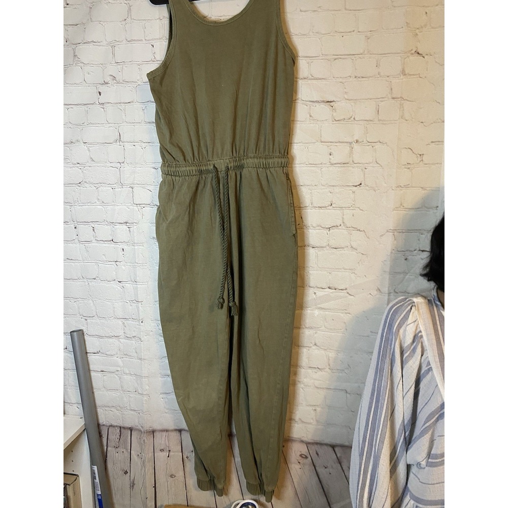 Womens Size XS Traveler Jumpsuit Sleeveless Khaki Green